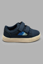 Load image into Gallery viewer, Redtag-Navy-Double-Velcro-Sneaker-Sneakers-Infant-Boys-1 to 3 Years
