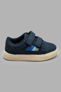 Redtag-Navy-Double-Velcro-Sneaker-Sneakers-Infant-Boys-1 to 3 Years