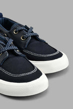 Load image into Gallery viewer, Redtag-Navy-Slip-On-Boat-Shoes-Colour:Navy,-Filter:Boys-Footwear-(1-to-3-Yrs),-INB-Casual-Shoes,-New-In,-New-In-INB-FOO,-Non-Sale,-S22A,-Section:Kidswear-Infant-Boys-1 to 3 Years
