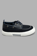 Load image into Gallery viewer, Redtag-Navy-Slip-On-Boat-Shoes-Colour:Navy,-Filter:Boys-Footwear-(1-to-3-Yrs),-INB-Casual-Shoes,-New-In,-New-In-INB-FOO,-Non-Sale,-S22A,-Section:Kidswear-Infant-Boys-1 to 3 Years
