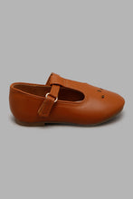 Load image into Gallery viewer, Redtag-Brown-T-Bar-Ballerina-Colour:Brown,-Filter:Girls-Footwear-(1-to-3-Yrs),-ING-Casual-Shoes,-New-In,-New-In-ING-FOO,-Non-Sale,-S22A,-Section:Kidswear-Infant-Girls-1 to 3 Years
