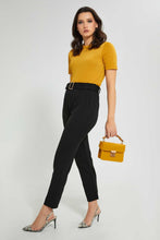 تنزيل الصورة على معرض الصور، Redtag-Black-Cargo-Pant-With-Belt-Trousers-Women&#39;s-0
