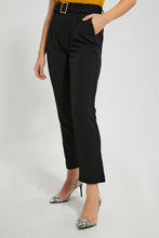 تنزيل الصورة على معرض الصور، Redtag-Black-Cargo-Pant-With-Belt-Trousers-Women&#39;s-0
