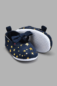 Redtag-Navy-Pram-Shoe-Colour:Navy,-Filter:Baby-Footwear-(0-to-18-Mths),-NBF-Casual-Shoes,-New-In,-New-In-NBF-FOO,-Non-Sale,-S22A,-Section:Kidswear-Baby-0 to 18 Months