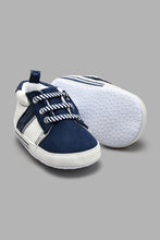 Load image into Gallery viewer, Redtag-Navy-Pram-Shoe-Colour:Navy,-Filter:Baby-Footwear-(0-to-18-Mths),-NBF-Casual-Shoes,-New-In,-New-In-NBF-FOO,-Non-Sale,-S22A,-Section:Kidswear-Baby-0 to 18 Months
