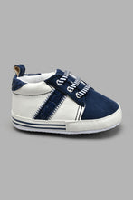 Load image into Gallery viewer, Redtag-Navy-Pram-Shoe-Colour:Navy,-Filter:Baby-Footwear-(0-to-18-Mths),-NBF-Casual-Shoes,-New-In,-New-In-NBF-FOO,-Non-Sale,-S22A,-Section:Kidswear-Baby-0 to 18 Months
