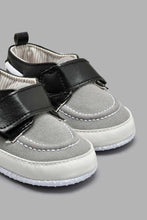 Load image into Gallery viewer, Redtag-Grey-Pram-Shoe-Colour:Grey,-Filter:Baby-Footwear-(0-to-18-Mths),-NBF-Casual-Shoes,-New-In,-New-In-NBF-FOO,-Non-Sale,-S22A,-Section:Kidswear-Baby-0 to 18 Months
