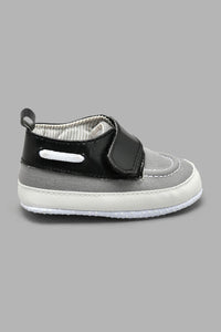 Redtag-Grey-Pram-Shoe-Colour:Grey,-Filter:Baby-Footwear-(0-to-18-Mths),-NBF-Casual-Shoes,-New-In,-New-In-NBF-FOO,-Non-Sale,-S22A,-Section:Kidswear-Baby-0 to 18 Months