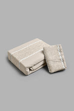 Load image into Gallery viewer, Beige 2-Piece Duvet Cover Set With Lace (Single Size)
