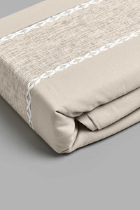 Redtag-Beige-3-Pieces-Duvet-Cover-Set-With-Lace(King-Size)-Duvet-Covers-Home-Bedroom-