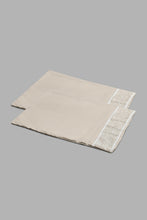 Load image into Gallery viewer, Redtag-Beige-3-Pieces-Duvet-Cover-Set-With-Lace(King-Size)-Duvet-Covers-Home-Bedroom-
