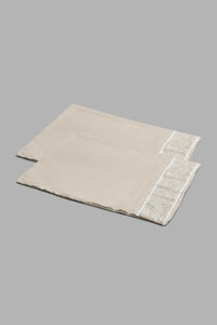 Redtag-Beige-3-Pieces-Duvet-Cover-Set-With-Lace(King-Size)-Duvet-Covers-Home-Bedroom-