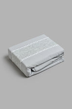 Load image into Gallery viewer, Redtag-Grey-3-Pieces-Duvet-Cover-Set-With-Lace-(Double-Size)-Duvet-Covers-Home-Bedroom-
