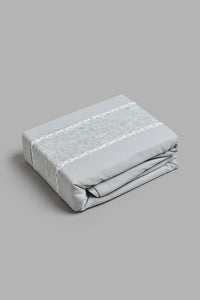 Redtag-Grey-3-Pieces-Duvet-Cover-Set-With-Lace-(Double-Size)-Duvet-Covers-Home-Bedroom-
