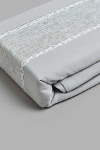 Load image into Gallery viewer, Redtag-Grey-3-Pieces-Duvet-Cover-Set-With-Lace-(Double-Size)-Duvet-Covers-Home-Bedroom-
