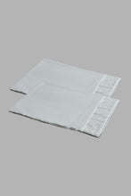 Load image into Gallery viewer, Redtag-Grey-3-Pieces-Duvet-Cover-Set-With-Lace-(Double-Size)-Duvet-Covers-Home-Bedroom-
