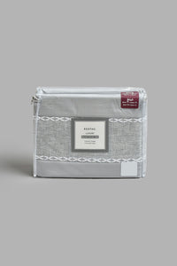 Redtag-Grey-3-Pieces-Duvet-Cover-Set-With-Lace(King-Size)-Duvet-Covers-Home-Bedroom-