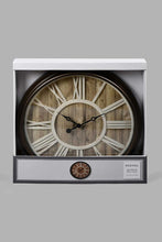 Load image into Gallery viewer, Redtag-Brown-Antique-Finish-Wall-Clock-Colour:Brown,-Filter:Home-Decor,-HMW-HOM-Wall-Clock,-New-In,-New-In-HMW-HOM,-Non-Sale,-S22A,-Section:Homewares-Home-Decor-
