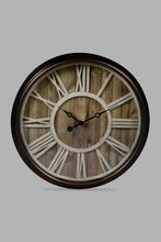 Load image into Gallery viewer, Redtag-Brown-Antique-Finish-Wall-Clock-Colour:Brown,-Filter:Home-Decor,-HMW-HOM-Wall-Clock,-New-In,-New-In-HMW-HOM,-Non-Sale,-S22A,-Section:Homewares-Home-Decor-
