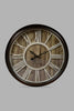 Redtag-Brown-Antique-Finish-Wall-Clock-Colour:Brown,-Filter:Home-Decor,-HMW-HOM-Wall-Clock,-New-In,-New-In-HMW-HOM,-Non-Sale,-S22A,-Section:Homewares-Home-Decor-