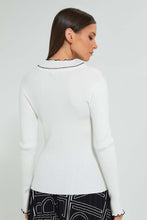 تنزيل الصورة على معرض الصور، Redtag-White-Pullover-With-Contrast-Tipping-Celebrity-Pullovers,-Colour:White,-Filter:Women&#39;s-Clothing,-New-In,-New-In-LDC,-Non-Sale,-S22A,-Section:Women,-TBL-Women&#39;s-
