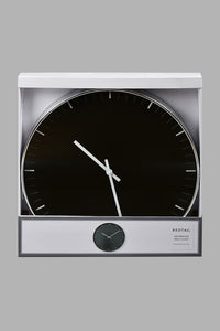 Redtag-Black-Electroplating-Elegant-Wall-Clock-Colour:Black,-Filter:Home-Decor,-HMW-HOM-Wall-Clock,-New-In,-New-In-HMW-HOM,-Non-Sale,-S22A,-Section:Homewares-Home-Decor-