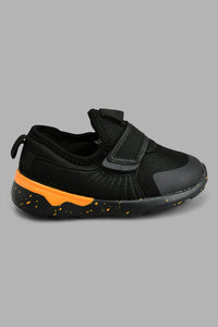 Redtag-Black-Polka-Dot-Sole-Slip-On-Trainer-Colour:Black,-Filter:Boys-Footwear-(1-to-3-Yrs),-INB-Casual-Shoes,-New-In,-New-In-INB-FOO,-Non-Sale,-S22A,-Section:Kidswear-Infant-Boys-1 to 3 Years