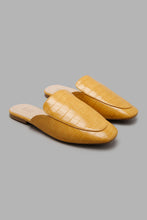 Load image into Gallery viewer, Redtag-Mustard-Croc-Effect-Mule-Character,-Colour:Mustard,-Filter:Women&#39;s-Footwear,-New-In,-New-In-Women-FOO,-Non-Sale,-S22A,-Women-Casual-Shoes-Women&#39;s-
