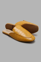 Load image into Gallery viewer, Redtag-Mustard-Croc-Effect-Mule-Character,-Colour:Mustard,-Filter:Women&#39;s-Footwear,-New-In,-New-In-Women-FOO,-Non-Sale,-S22A,-Women-Casual-Shoes-Women&#39;s-
