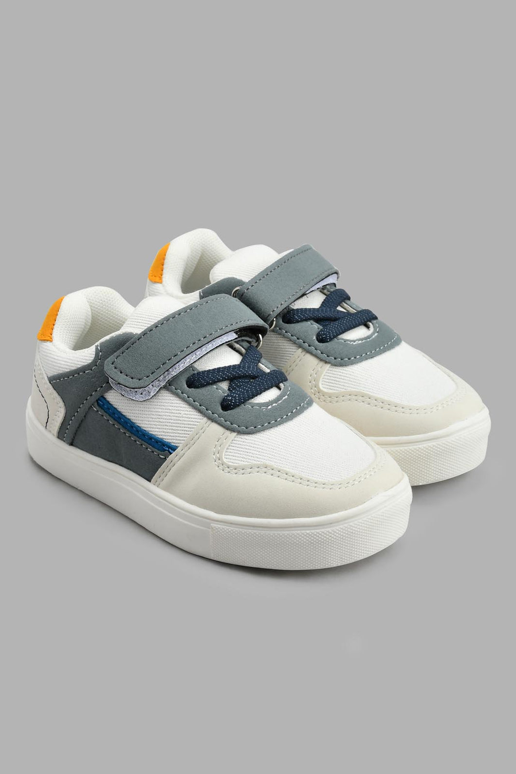 Redtag-Grey-Multi-Piece-Sneaker-Sneakers-Infant-Boys-1 to 3 Years