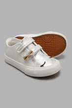 Load image into Gallery viewer, Redtag-Silver-Bow-Trim-High-Top-Sneaker-Character,-Colour:Silver,-Filter:Girls-Footwear-(1-to-3-Yrs),-ING-Casual-Shoes,-New-In,-New-In-ING-FOO,-Non-Sale,-S22A-Infant-Girls-1 to 3 Years
