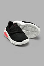 Load image into Gallery viewer, Redtag-Black-Air-Patch-Trainer-Colour:Black,-Filter:Girls-Footwear-(1-to-3-Yrs),-ING-Casual-Shoes,-New-In,-New-In-ING-FOO,-Non-Sale,-S22A,-Section:Kidswear-Infant-Girls-1 to 3 Years
