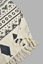 Load image into Gallery viewer, Redtag-Beige/Blue-Textured-Tufted-Throw-With-Fringles-BED-PHANTASMAGORIA-2,-Colour:Blue,-Filter:Home-Bedroom,-HMW-BED-Throws,-New-In,-New-In-HMW-BED,-Non-Sale,-S22A,-Section:Homewares-Home-Bedroom-
