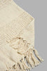 Redtag-Beige-Textured-Net-Stripe-Throw-With-Fringes-BED-PHANTASMAGORIA-3,-Colour:Beige,-Filter:Home-Bedroom,-HMW-BED-Throws,-New-In,-New-In-HMW-BED,-Non-Sale,-S22A,-Section:Homewares-Home-Bedroom-