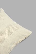 Load image into Gallery viewer, Redtag-Beige-Textured-Net-Stripe-Cushion-BED-PHANTASMAGORIA-3,-Colour:Beige,-Filter:Home-Bedroom,-HMW-BED-Cushions,-New-In,-New-In-HMW-BED,-Non-Sale,-S22A,-Section:Homewares-Home-Bedroom-
