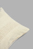 Redtag-Beige-Textured-Net-Stripe-Cushion-BED-PHANTASMAGORIA-3,-Colour:Beige,-Filter:Home-Bedroom,-HMW-BED-Cushions,-New-In,-New-In-HMW-BED,-Non-Sale,-S22A,-Section:Homewares-Home-Bedroom-
