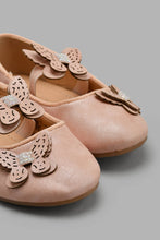 Load image into Gallery viewer, Redtag-Pale-Pink-Butterfly-Trim-Ballerina-Ballerinas-Infant-Girls-1 to 3 Years
