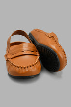 Load image into Gallery viewer, Redtag-Brown-Mule-With-Elastic-Back-Strap-Mules-Infant-Boys-1 to 3 Years
