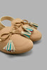 Redtag-Beige-Tassel-Trim-Mule-Mules-Infant-Girls-1 to 3 Years