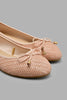 Redtag-Natural-Ballerina-With-Bow-Trim-Ballerinas-Women's-