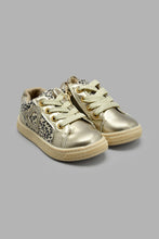 Load image into Gallery viewer, Redtag-Gold-Leopard-Print-High-Top-Sneaker-Sneakers-Infant-Girls-1 to 3 Years
