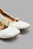 Redtag-White-Ballerina-With-Chain-Trim-Colour:White,-Filter:Women's-Footwear,-New-In,-New-In-Women-FOO,-Non-Sale,-S22A,-Section:Women,-Women-Casual-Shoes-Women's-