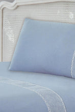 Load image into Gallery viewer, Redtag-Blue-2-Pieces-Duvet-Cover-Set-With-Lace-(Single-Size)-Duvet-Covers-Home-Bedroom-
