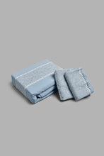 Load image into Gallery viewer, Redtag-Blue-3-Pieces-Duvet-Cover-Set-With-Lace-(Double-Size)-Duvet-Covers-Home-Bedroom-
