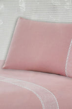 Load image into Gallery viewer, Redtag-Pink-2-Pieces-Duvet-Cover-Set-With-Lace-(Single-Size)-Duvet-Covers-Home-Bedroom-
