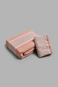 Redtag-Pink-2-Pieces-Duvet-Cover-Set-With-Lace-(Single-Size)-Duvet-Covers-Home-Bedroom-