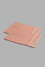 Load image into Gallery viewer, Redtag-Pink-3-Pieces-Duvet-Cover-Set-With-Lace-(Double-Size)-Duvet-Covers-Home-Bedroom-

