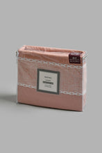 Load image into Gallery viewer, Redtag-Pink-3-Pieces-Duvet-Cover-Set-With-Lace(King-Size)-Duvet-Covers-Home-Bedroom-

