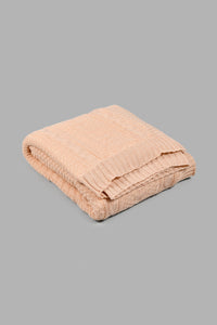 Redtag-Pale-Knit/-Sherpa-Reversible-Throw-Throws-Home-Bedroom-