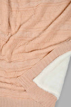 تنزيل الصورة على معرض الصور، Redtag-Pale-Knit/-Sherpa-Reversible-Throw-Throws-Home-Bedroom-
